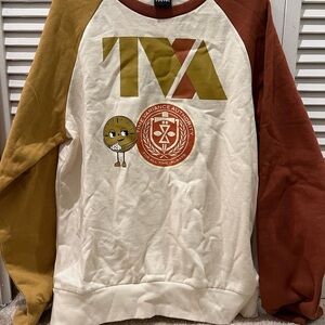 MAD Engine Cream and Brown Crewneck Sweater